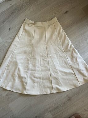 Classic Cream A-Line Skirt